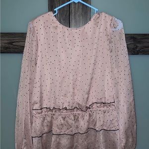 Dusty rose colored peplum blouse. Gently worn, great condition
